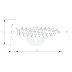 Wkręty podkładkowe do drewna 3 x 16 czarne 100 szt.