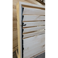Metalowy mechanizm żaluzji ogrodowych - komplet czarny 107 cm