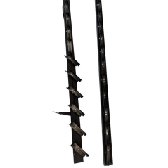 Aluminiowy mechanizm żaluzji ogrodowych - komplet czarny 107,60 cm