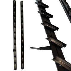 Aluminiowy mechanizm żaluzji ogrodowych - komplet czarny 107,60 cm