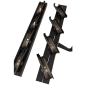 Aluminiowy mechanizm żaluzji ogrodowych - komplet czarny 36,50 cm