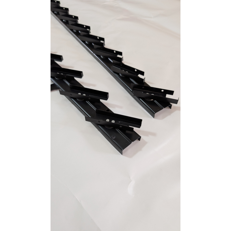 Metalowy mechanizm żaluzji ogrodowych - komplet czarny 89,60 cm