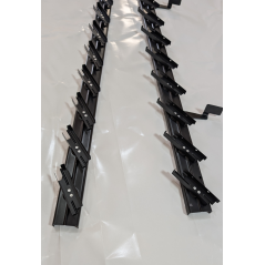 Metalowy mechanizm żaluzji ogrodowych - komplet czarny 107 cm