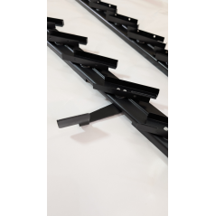 Metalowy mechanizm żaluzji ogrodowych - komplet czarny 107 cm