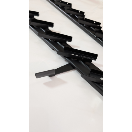 Metalowy mechanizm żaluzji ogrodowych - komplet czarny 107 cm