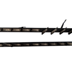 Aluminiowy mechanizm żaluzji ogrodowych - komplet czarny 108 cm