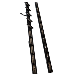 Aluminiowy mechanizm żaluzji ogrodowych - komplet czarny 90,20 cm