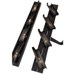 Aluminiowy mechanizm żaluzji ogrodowych - komplet czarny 36,80 cm